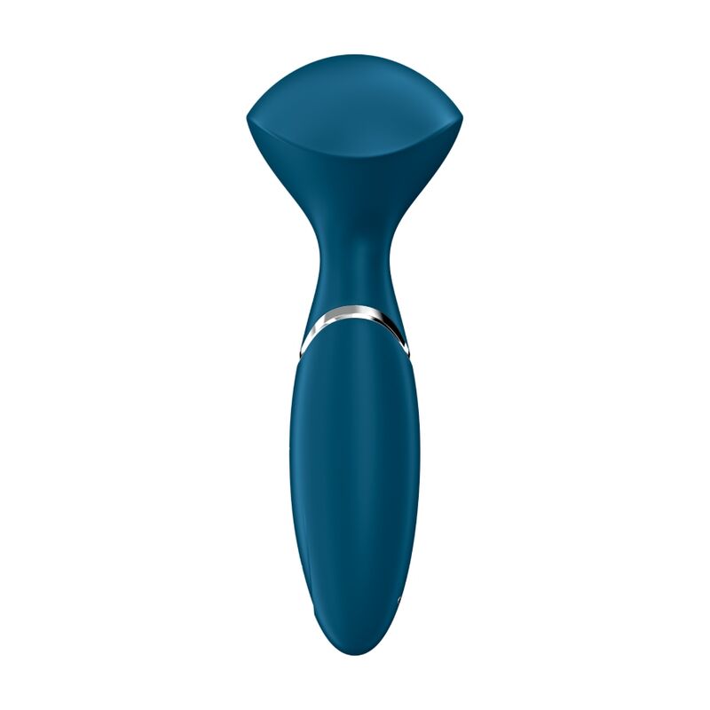 Satisfyer Mini Wand-er Blue - Vibrador Compacto Recargable con 12 Modos