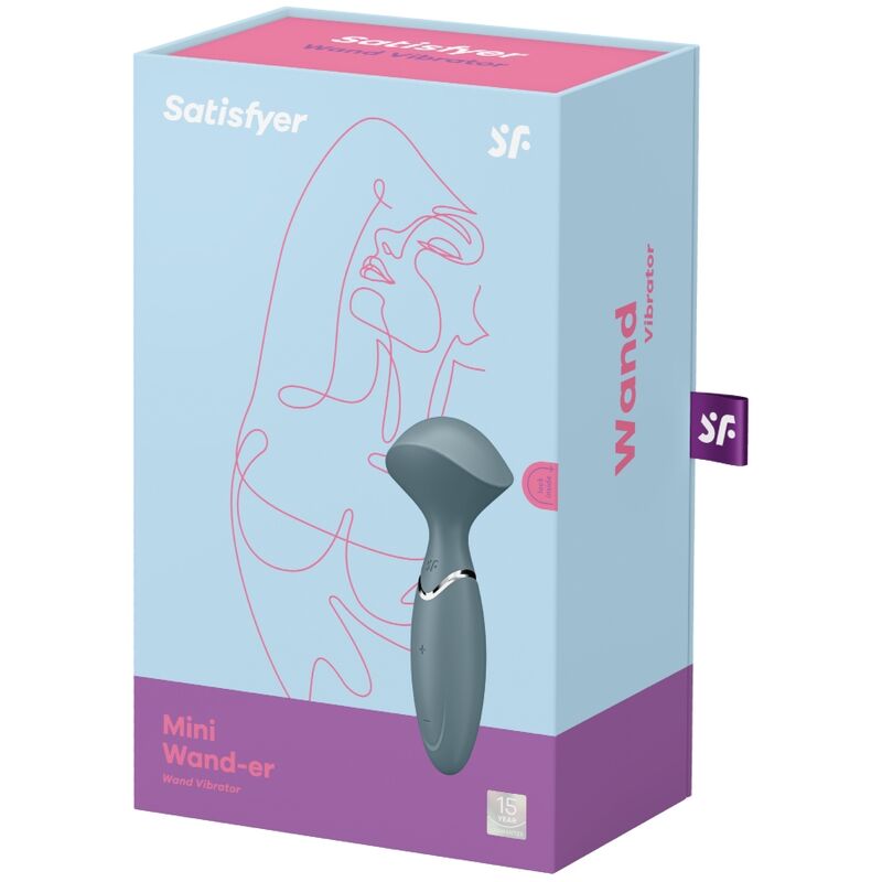 Satisfyer Mini Wand-er Grey - Vibrador Compacto Recargable
