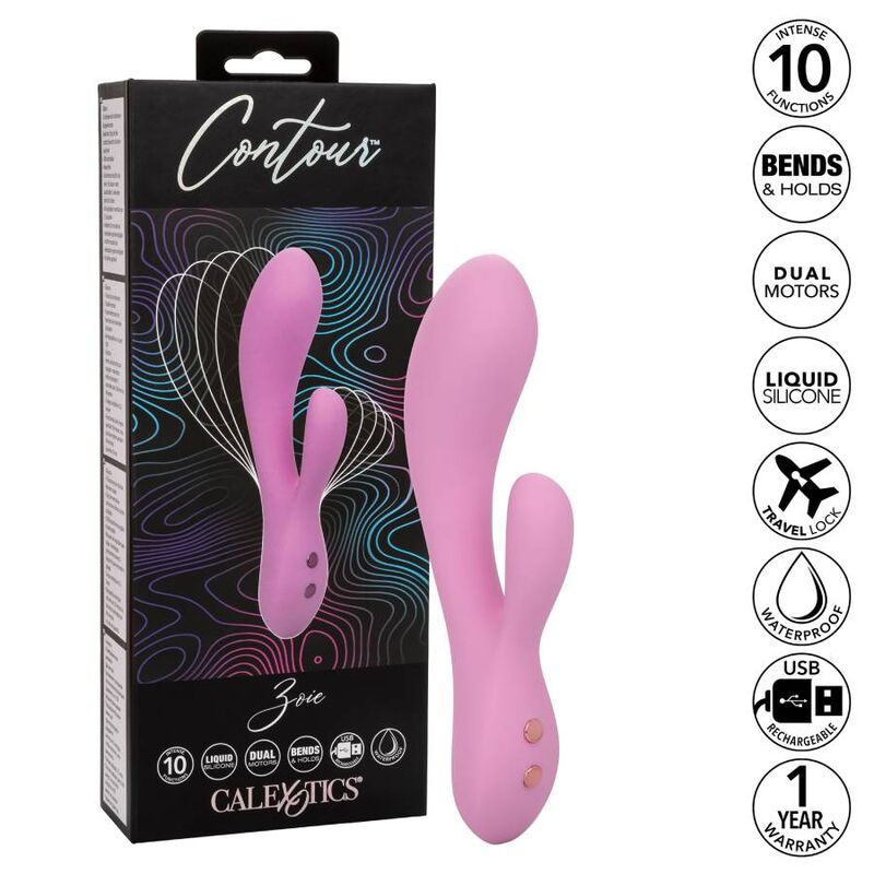 CalExotics Contour Zoie Pink - Vibrador de Diseño Ergonómico