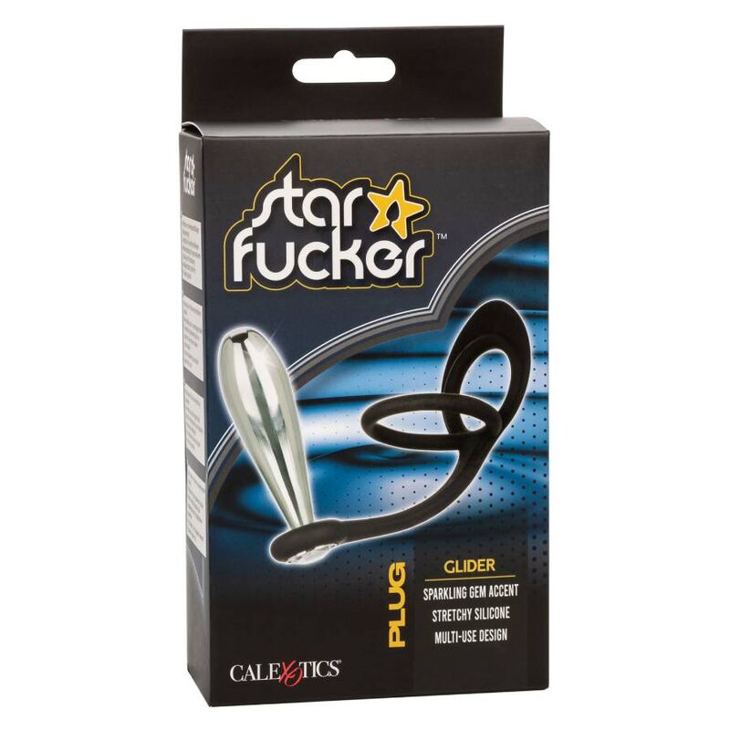 CalExotics Star Fucker Glider Plug - Potenciador Dual de Silicona y Metal