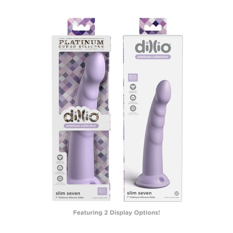 Dillio Slim Seven - Dildo de 17,78 cm en Violeta