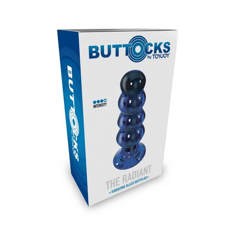TOYJOY Buttocks The Radiant - Plug Anal de Vidrio con Vibración