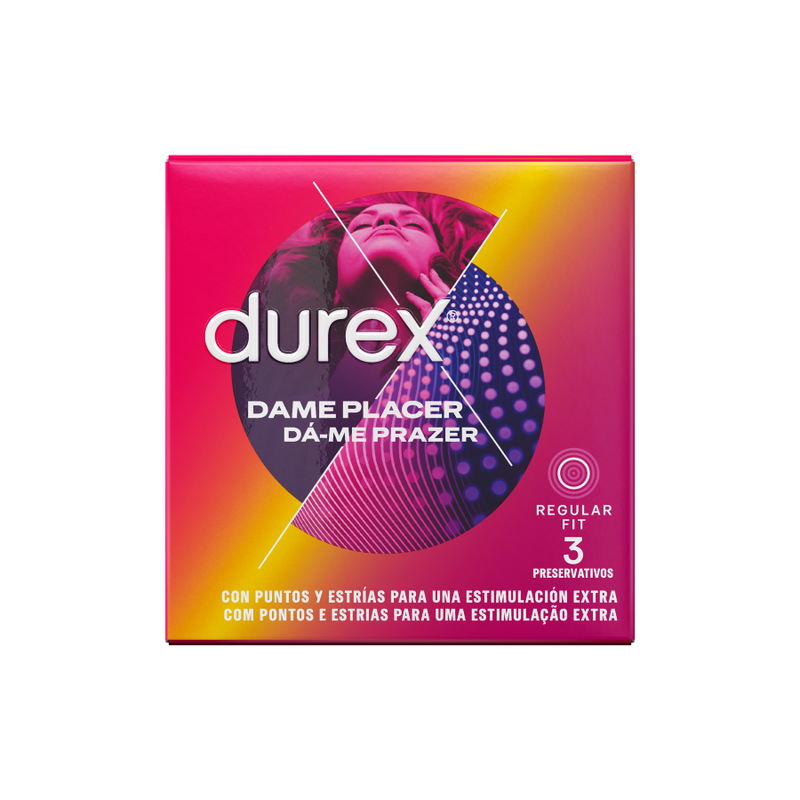 Durex Dame Placer - Preservativos con Textura (3 Unidades)