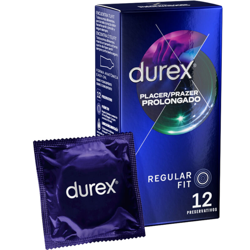 Durex Placer Prolongado - Preservativos Retardantes 12 Unidades