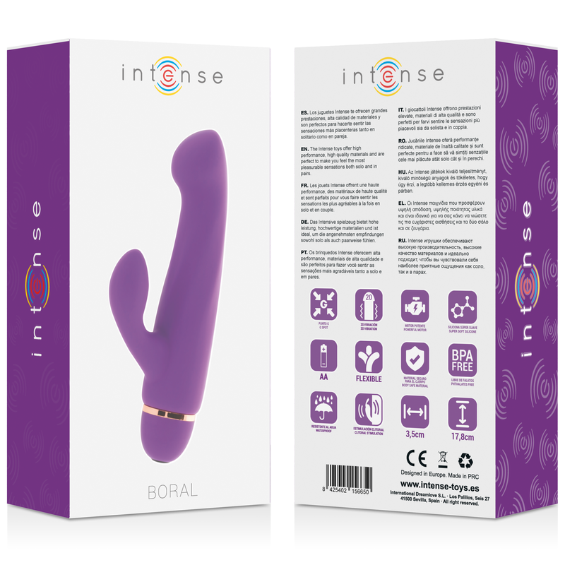 Estimulador Intense Boral 20 Velocidades Silicona Lila
