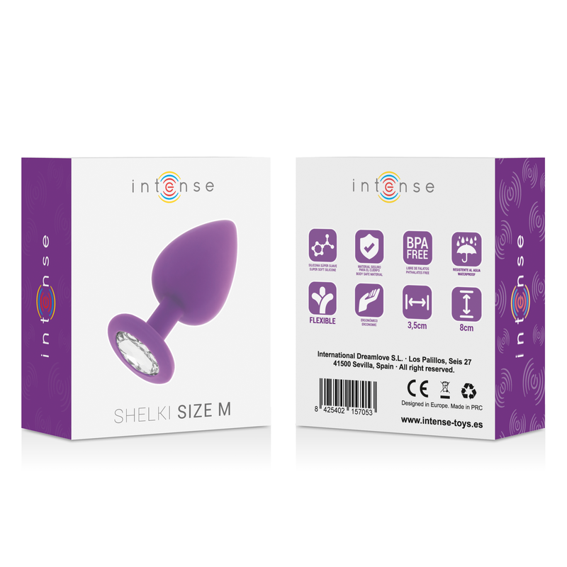 Intense Shelki M Plug Anal Silicona Grado Médico Lila