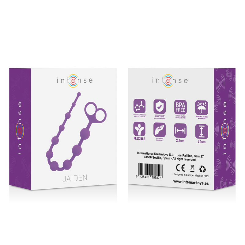 Intense Jaiden Anal Beads Lilac - Juguete Íntimo