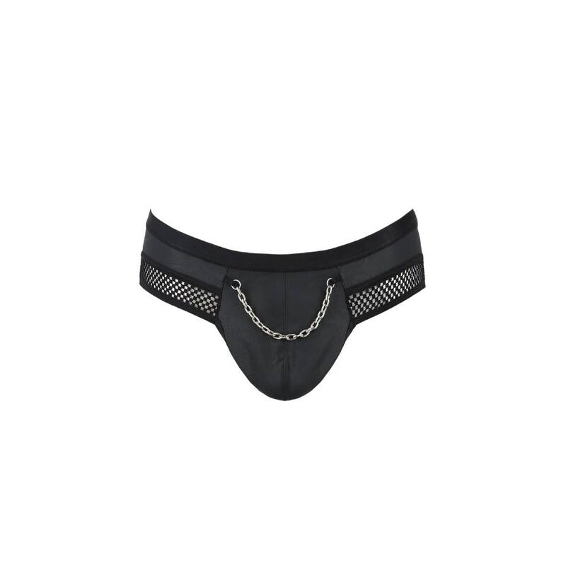 Passion 030 Open Slip Tom Black - Jockstrap Hombre S/M