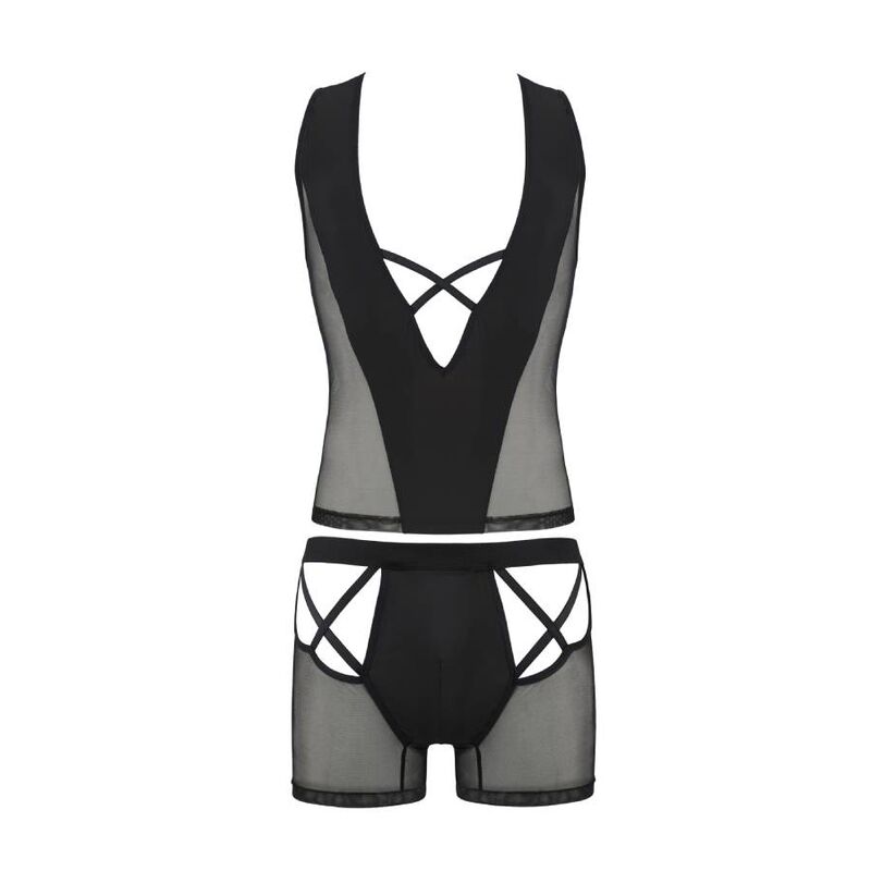 Passion Oscar Set Black L/XL - Conjunto de Lencería para Hombre