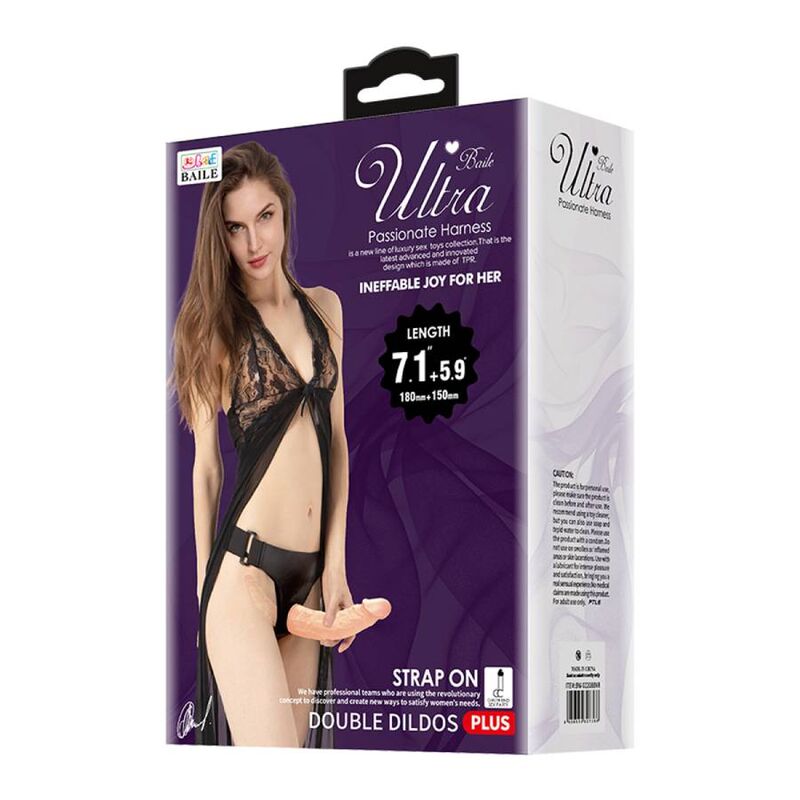 Baile Ultra Passionate Double Dildos with Harness