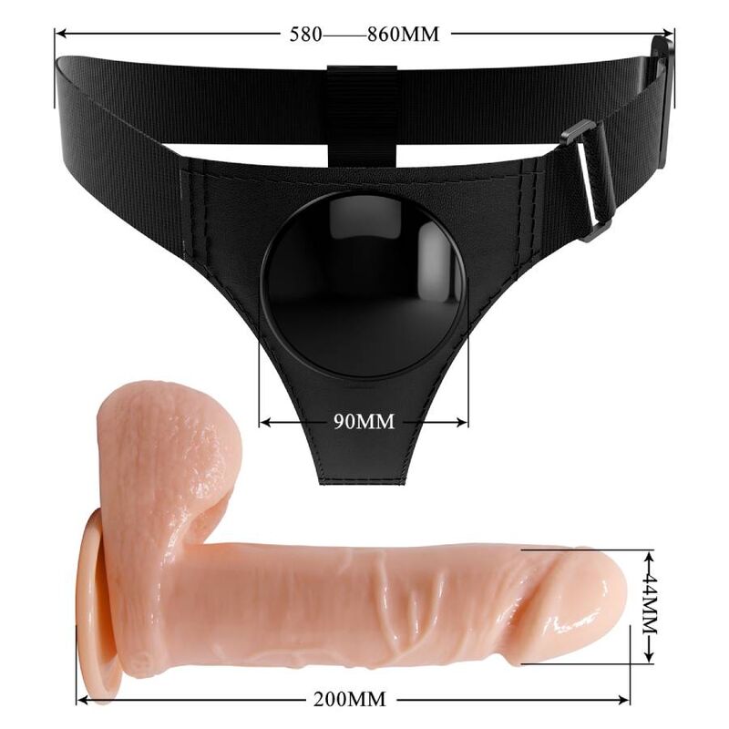 Pretty Love Harness Briefs Universal con Dildo Tom 20 cm