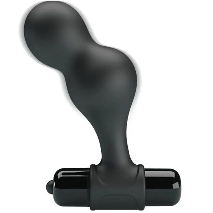 Mr Play Black Silicone Vibrator Anal Plug - 10 Modos de Vibración