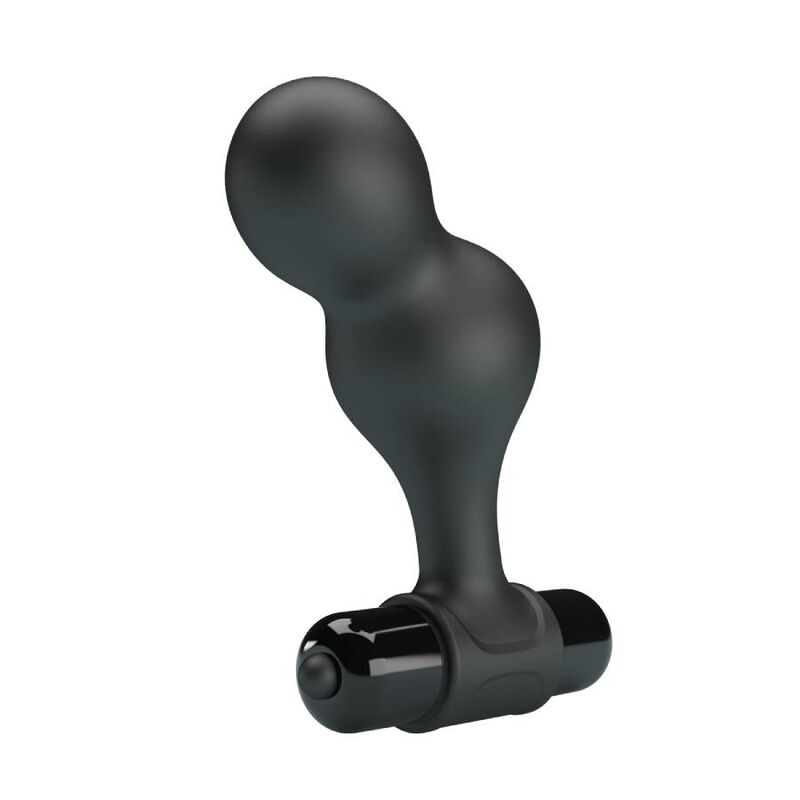 Mr Play Black Silicone Vibrator Anal Plug - 10 Modos de Vibración