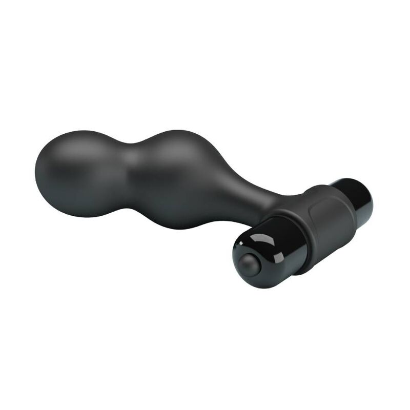 Mr Play Black Silicone Vibrator Anal Plug - 10 Modos de Vibración