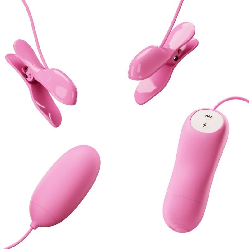 Pretty Love Pinzas Electroestimulación Rosa - Vibración y Electroshock
