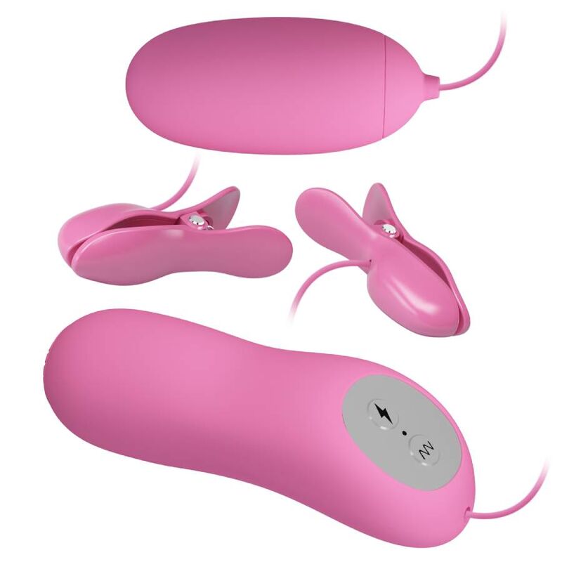 Pretty Love Pinzas Electroestimulación Rosa - Vibración y Electroshock