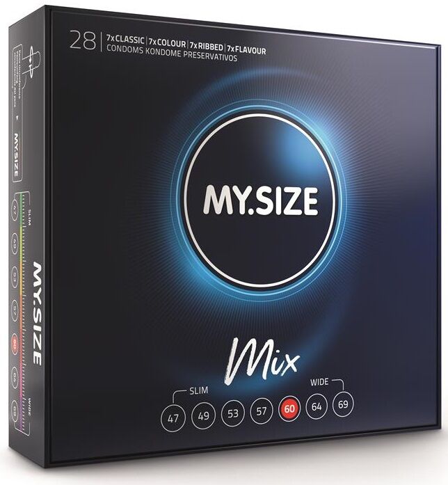 My Size Mix Condones 60 mm - Pack 28 Unidades