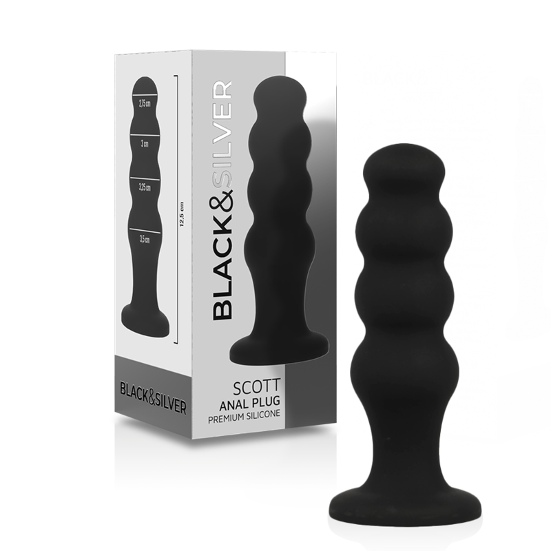 BLACK&SILVER Scott Plug Anal Silicona Premium Negro - Diseño Ergonómico