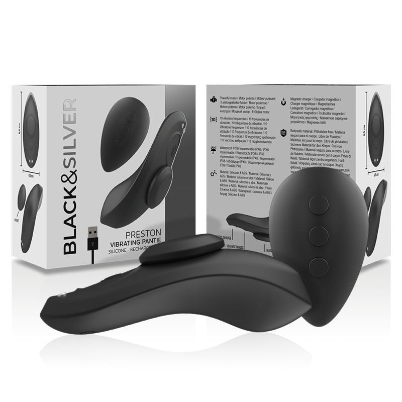 BLACK&SILVER Preston - Vibrador de Silicona Recargable