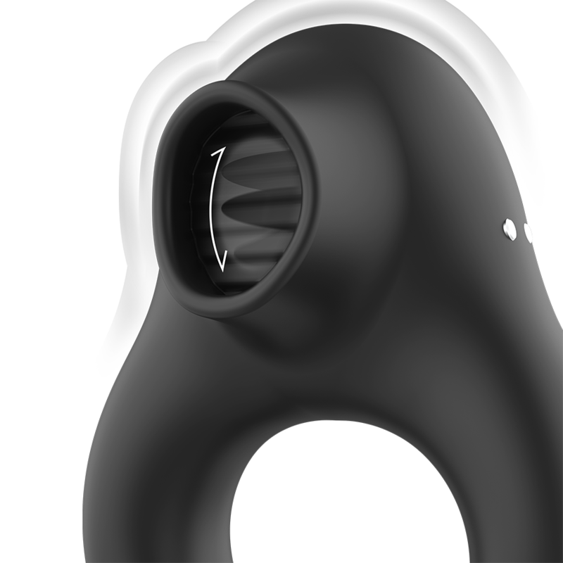 Anillo Vibrador de Silicona BLACK&SILVER - 3 Motores Recargable