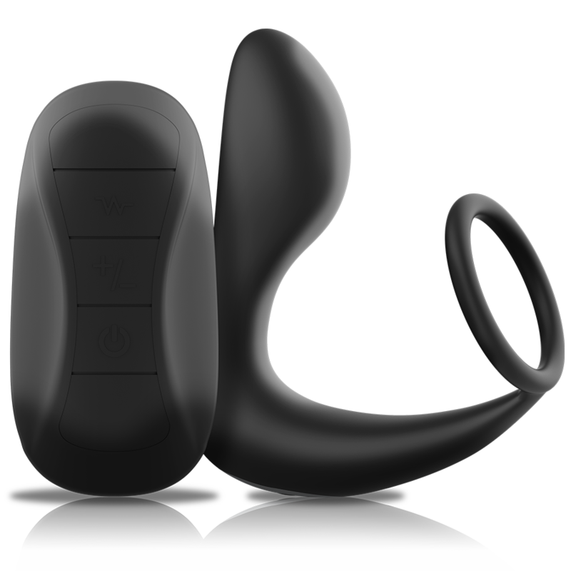 BLACK&SILVER Masajeador Anal con Control Remoto Recargable Silicona