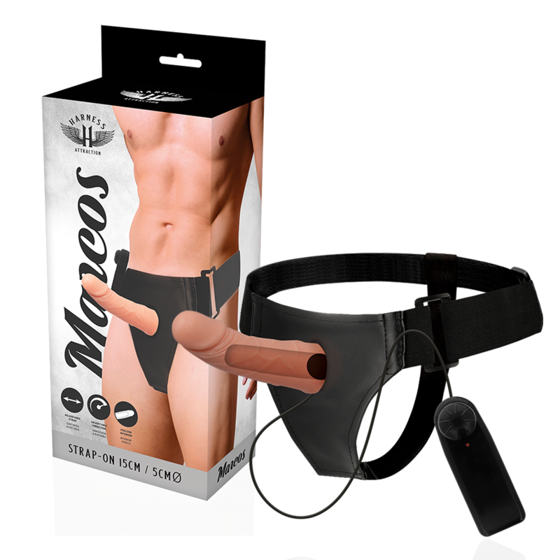 Harness Attraction - Arnés Hueco con Vibrador 15 cm