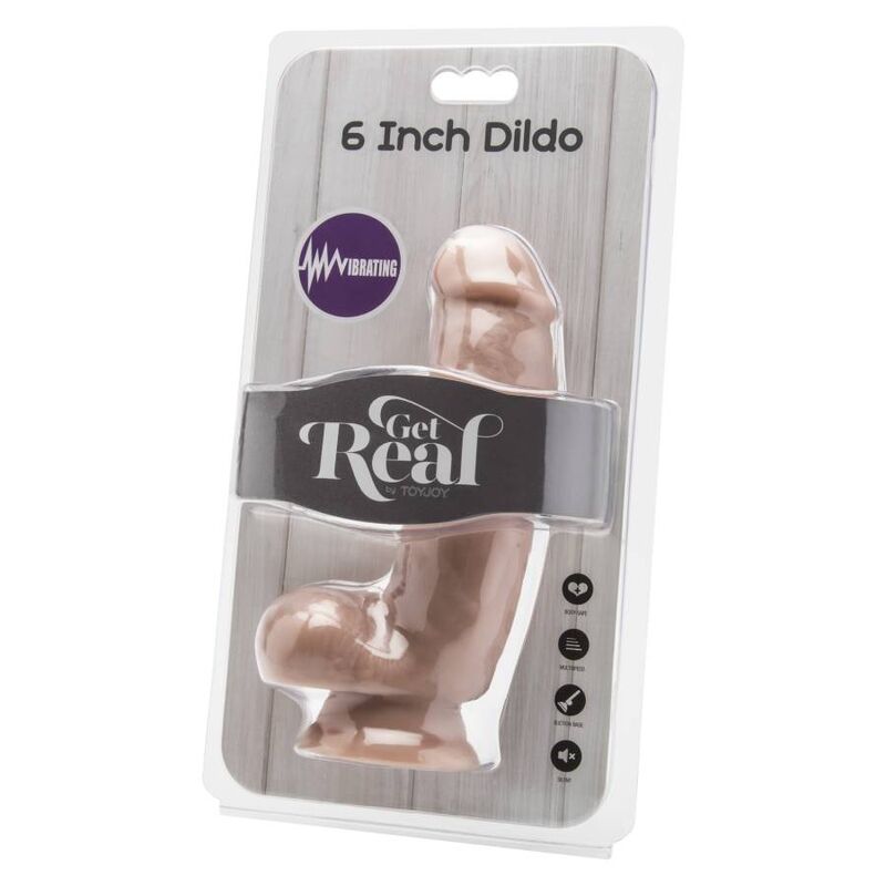 Get Real Dildo 12 cm con Bolas y Vibración