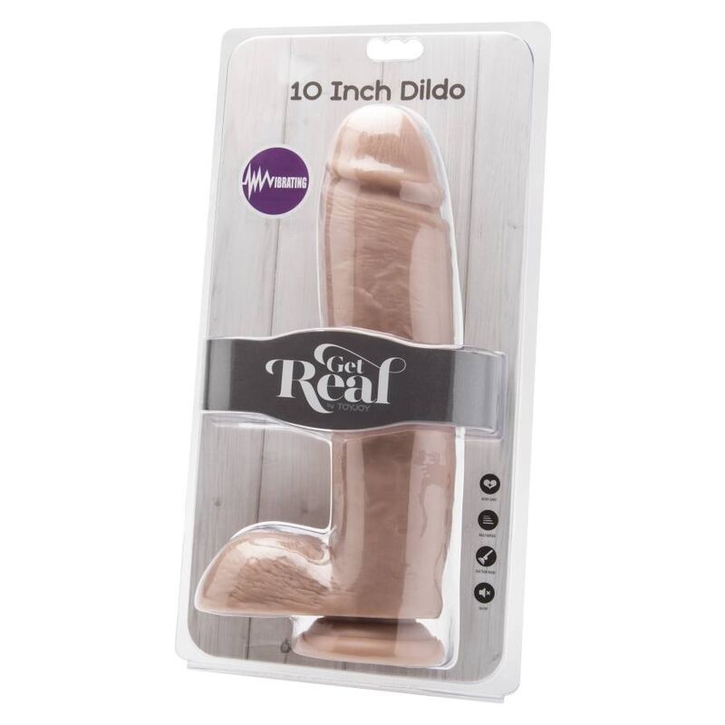 Get Real Dildo 25,5 cm con Bolas y Vibración