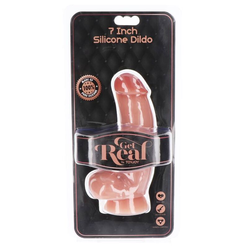 Get Real Dildo Silicona 18 cm con Bolas - Diseño Realista