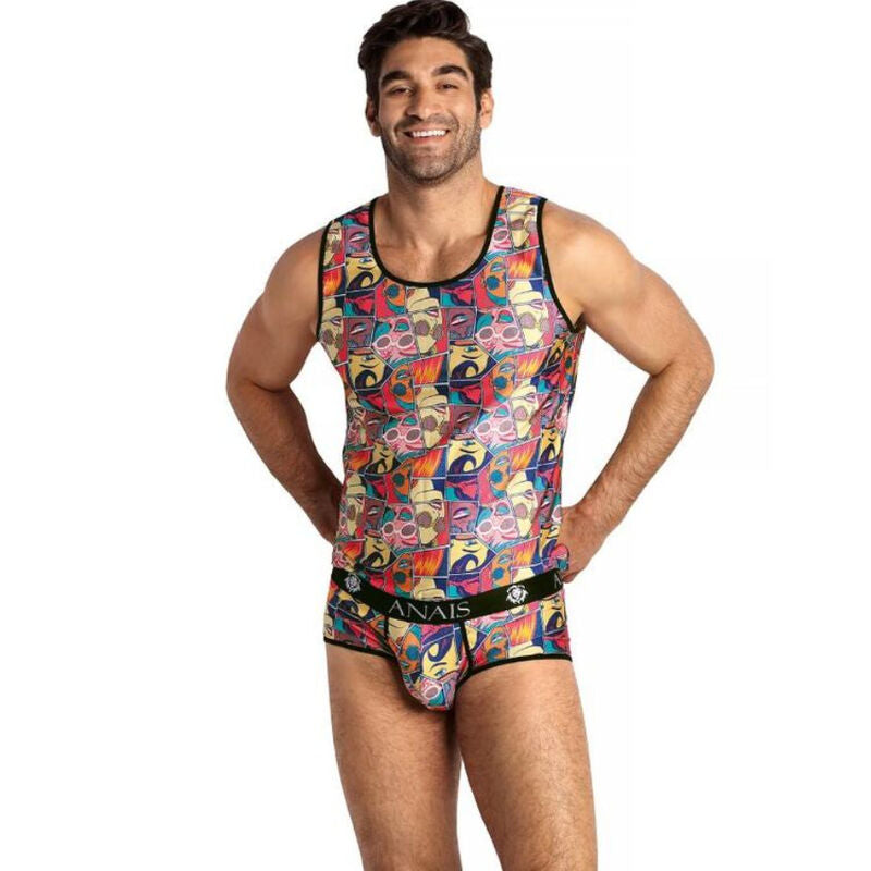 ANAIS MEN Comics Top L - Camiseta de Moda para Hombre