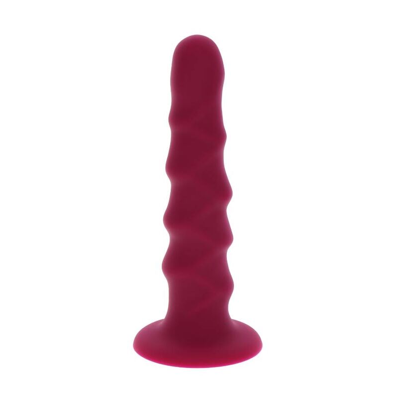 Get Real Ribbed Dong 12 cm Rojo