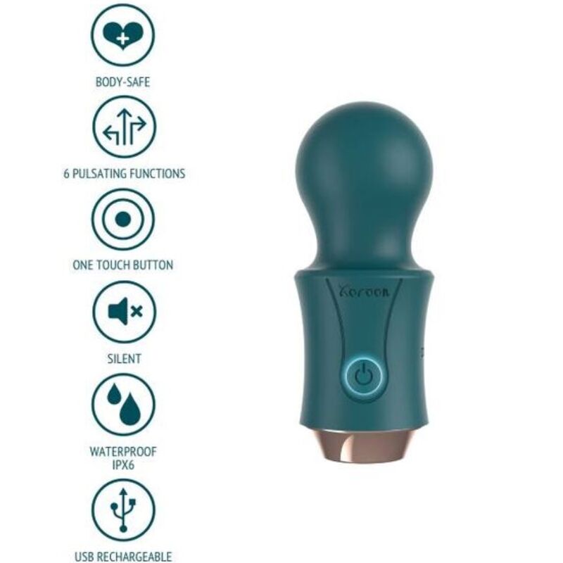 Xocoon The Traveller Wand Green - Vibrador de Viaje