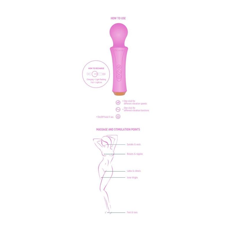 Xocoon The Personal Wand Fuchsia - Vibrador para Parejas