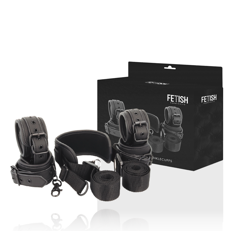 Fetish Submissive Master Position - Arnés con 4 Esposas Acolchadas