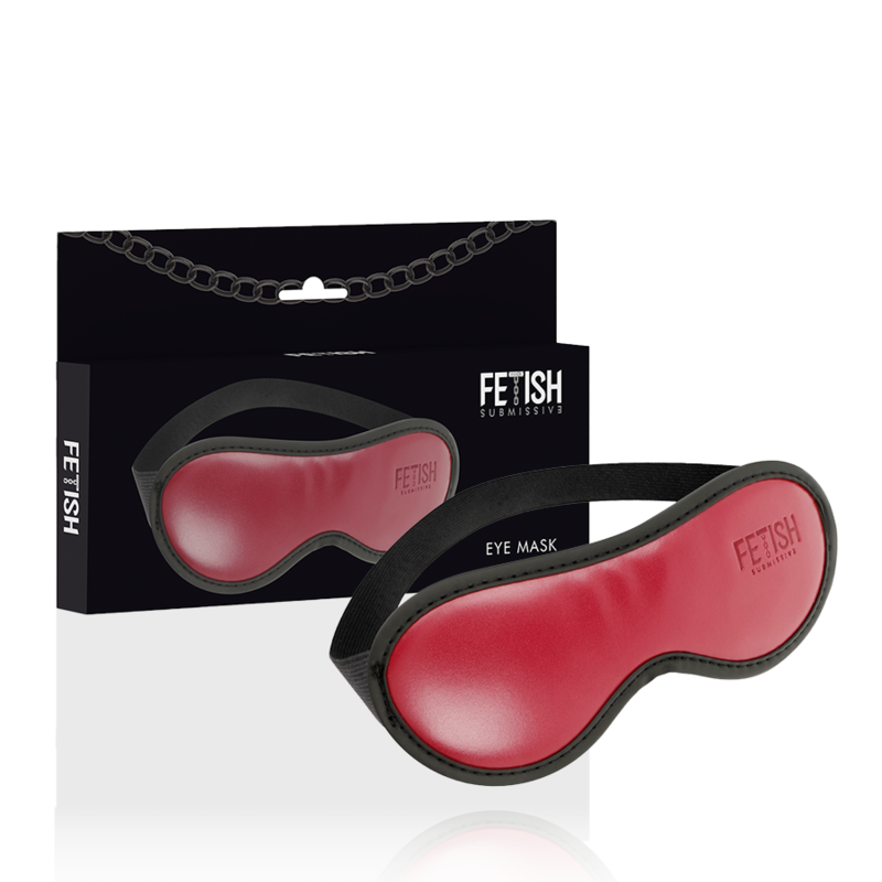 Fetish Submissive Dark Room - Máscara de Cuero Vegano con Forro de Neopreno