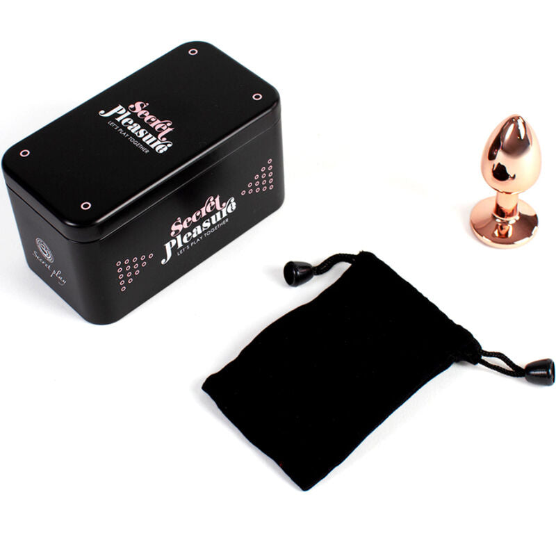 Secretplay Metal Butt Plug Rose Gold Small - 7 cm Aluminio Ultra Suave
