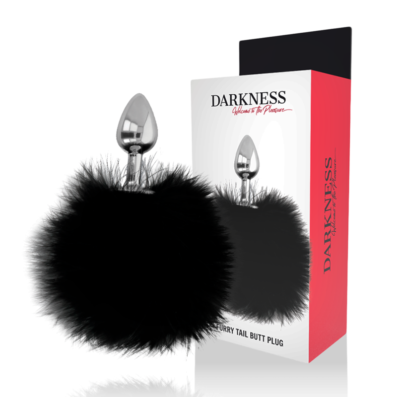 Darkness Extra Anal Buttplug with Tail - 7 cm Negro