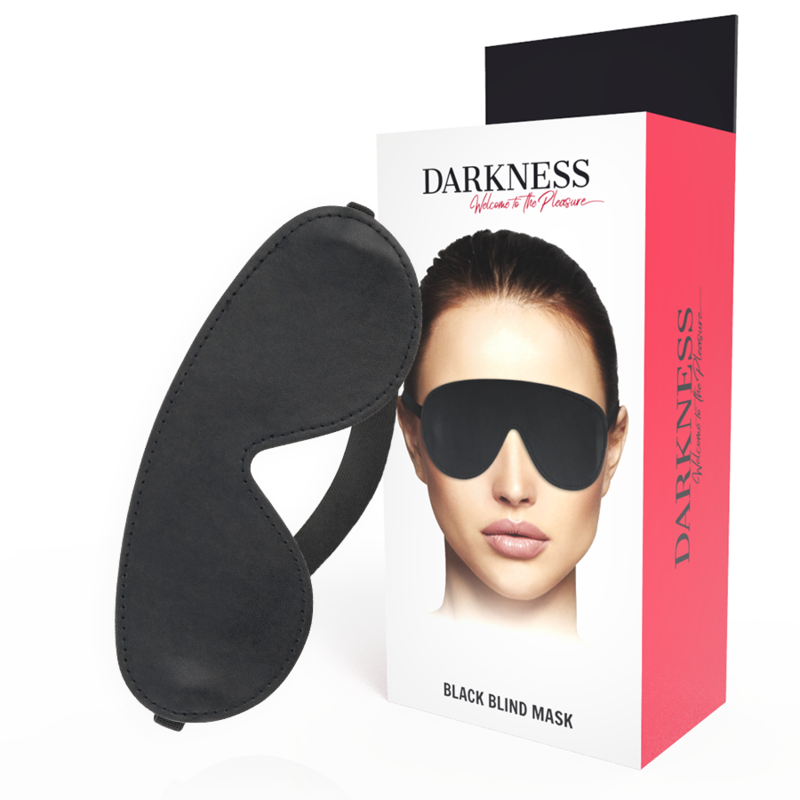Darkness High Quality Black Mask - Máscara de PVC para Juegos Íntimos
