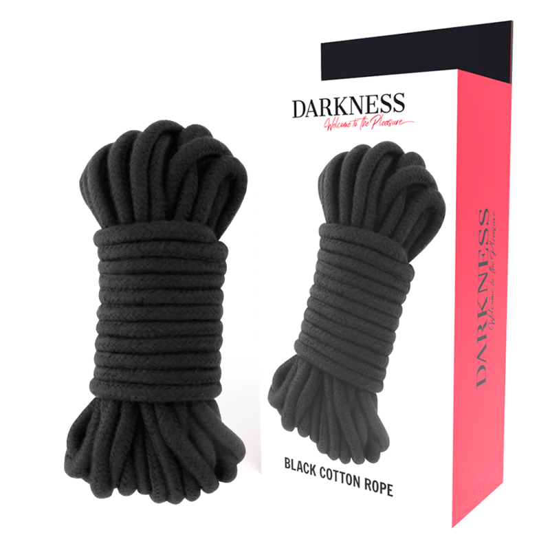 Darkness Japanese Rope 5M - Cuerda de Bondage en Algodón Negro