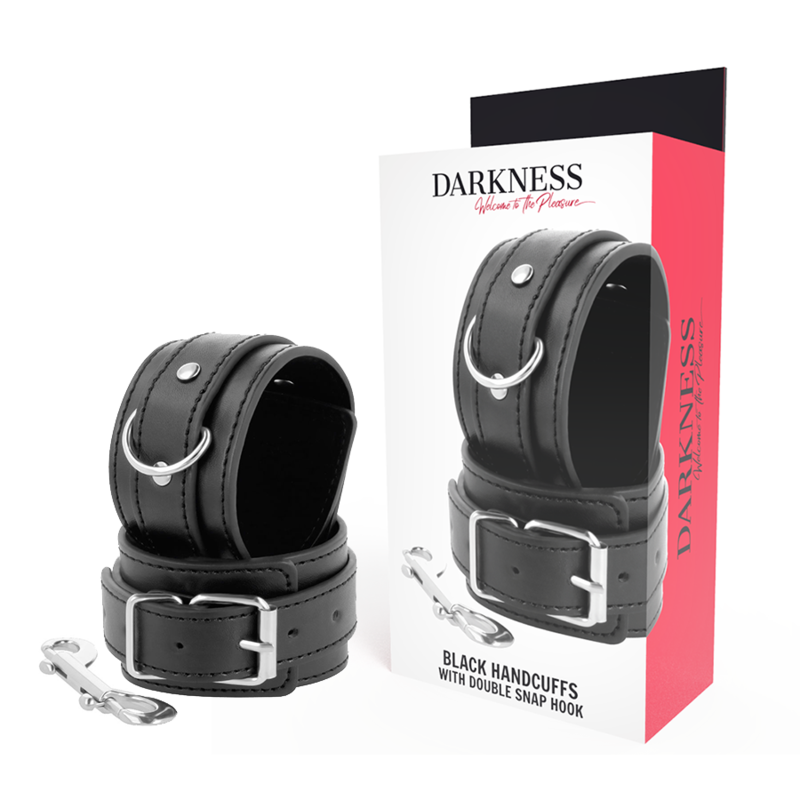 Darkness Black Adjustable Handcuffs with Double Reinforcement Tape
