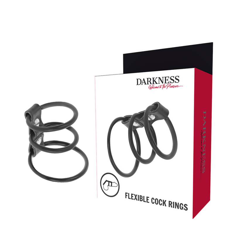 Darkness Set de 3 Anillos Penianos Flexibles