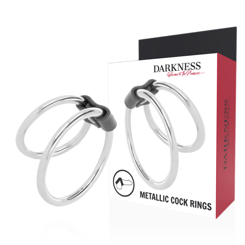 Darkness Double Metal Penis Ring - Anillo Metálico Doble