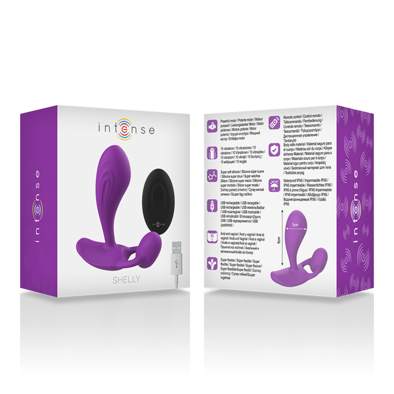 Intense Shelly Plug Anal Control Remoto Púrpura