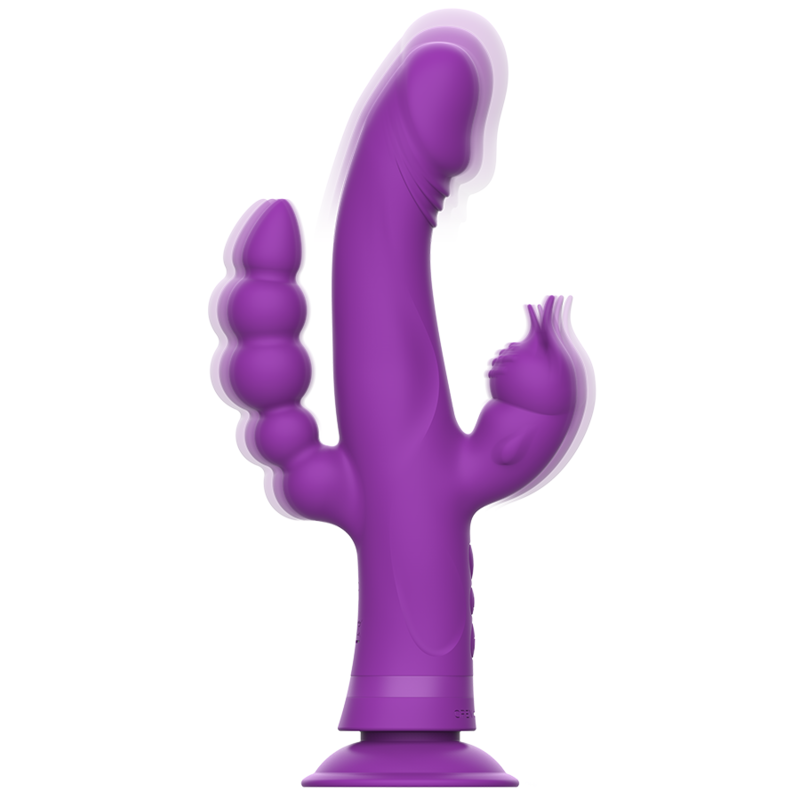 Intense Casanova Rabbit Vibrador de Silicona Triple Motor Púrpura