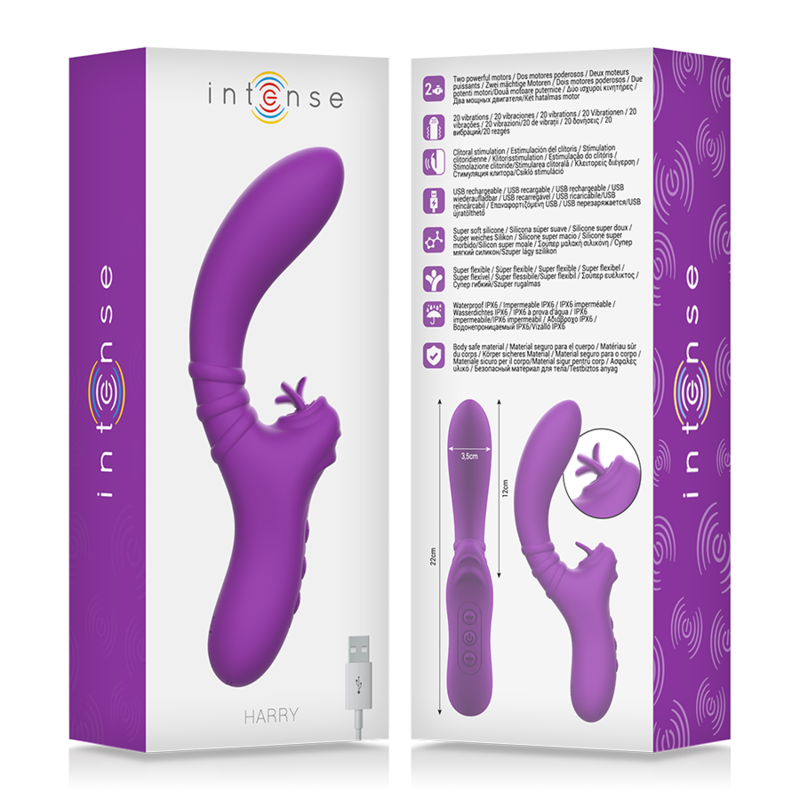 Intense Harry Flexible Vibrator - Diseño Ergonómico