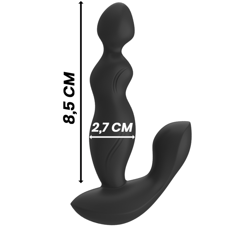 Black&Silver Cora Plug Anal Silicona con Mando a Distancia