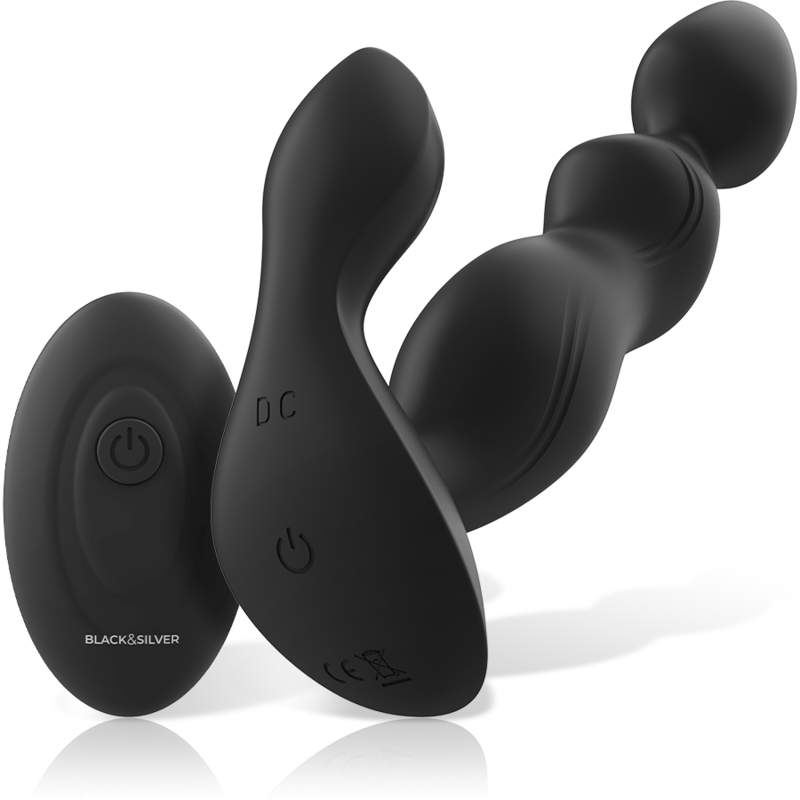 Black&Silver Cora Plug Anal Silicona con Mando a Distancia