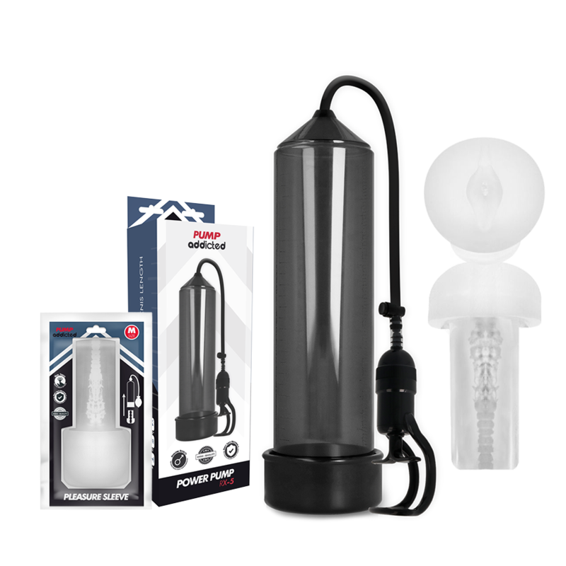 Pump Addicted RX5 Black - Bomba de Vacio con Masturbador