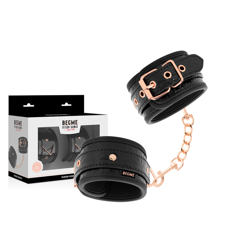 BEGME Black Edition Premium Handcuffs with Neoprene Lining
