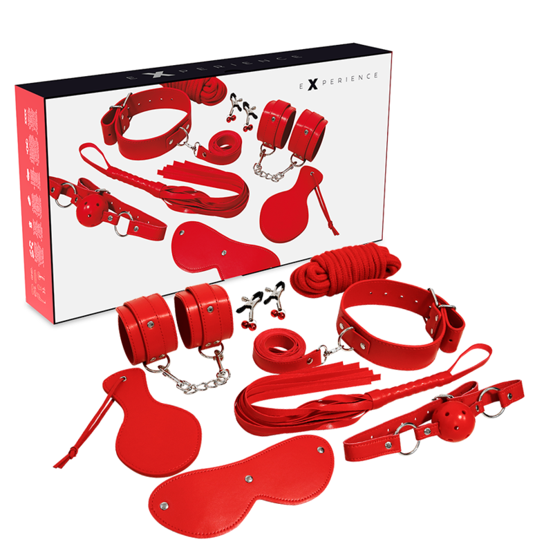 Experience BDSM Fetish Kit Red Series - Set Completo 8 Piezas
